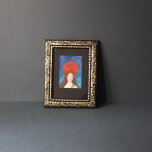 Acquarello Originale Sirena Partenope – arte di Sorrento in Cornice, Arte Simbolica Napoletana, di Pasquale Scognamiglio