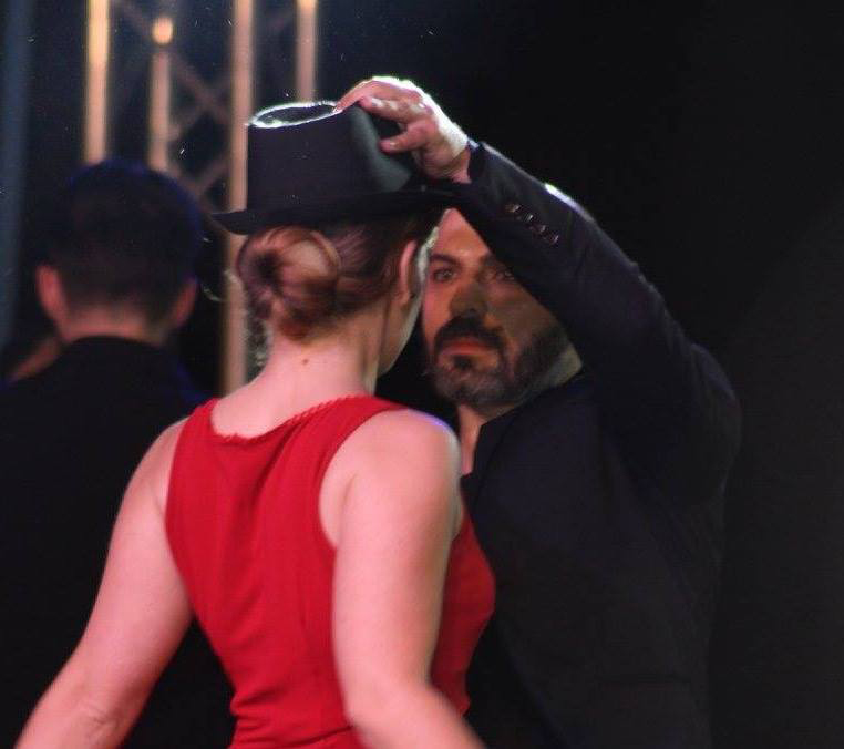 Pasquale Scognamiglio live painting tango performance